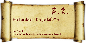 Peleskei Kajetán névjegykártya